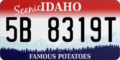 ID license plate 5B8319T