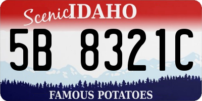 ID license plate 5B8321C