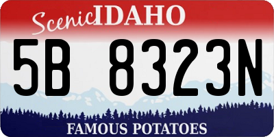 ID license plate 5B8323N