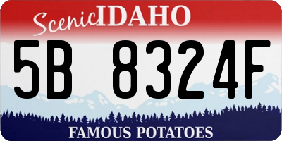 ID license plate 5B8324F