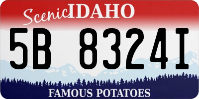ID license plate 5B8324I