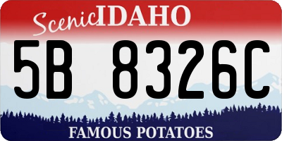ID license plate 5B8326C
