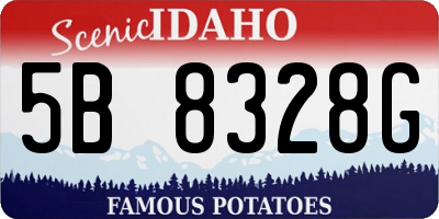 ID license plate 5B8328G
