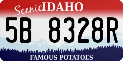ID license plate 5B8328R