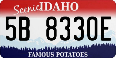 ID license plate 5B8330E