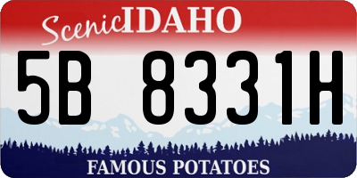 ID license plate 5B8331H