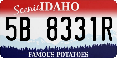 ID license plate 5B8331R