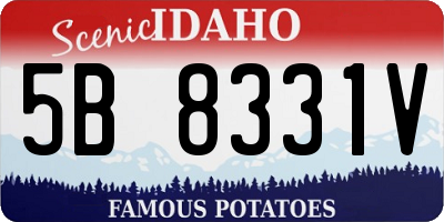 ID license plate 5B8331V