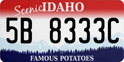 ID license plate 5B8333C