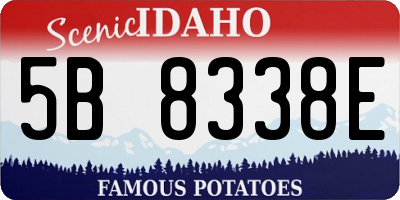 ID license plate 5B8338E