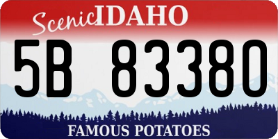 ID license plate 5B8338O