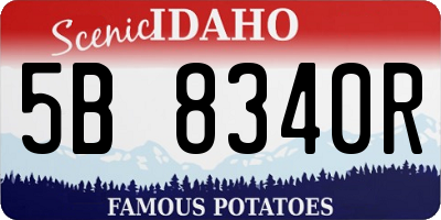 ID license plate 5B8340R