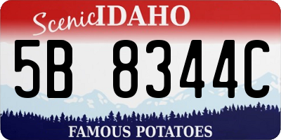 ID license plate 5B8344C