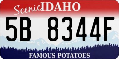 ID license plate 5B8344F
