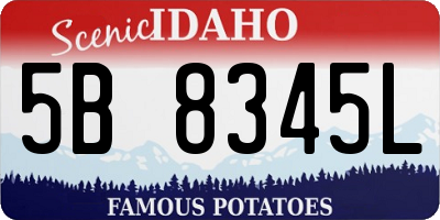 ID license plate 5B8345L
