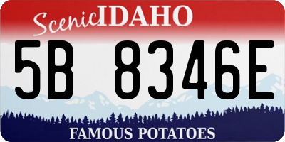ID license plate 5B8346E