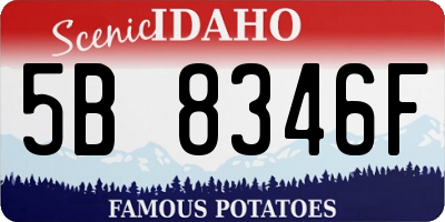 ID license plate 5B8346F