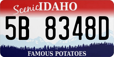 ID license plate 5B8348D