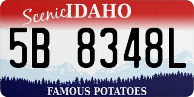 ID license plate 5B8348L