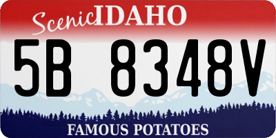 ID license plate 5B8348V