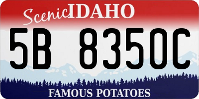 ID license plate 5B8350C