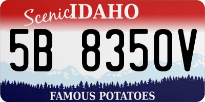 ID license plate 5B8350V