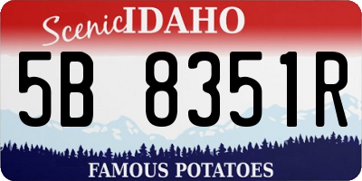 ID license plate 5B8351R