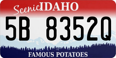 ID license plate 5B8352Q