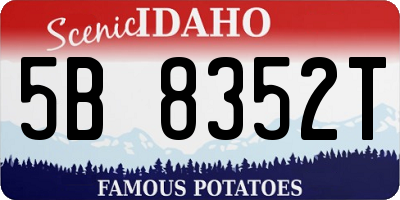 ID license plate 5B8352T