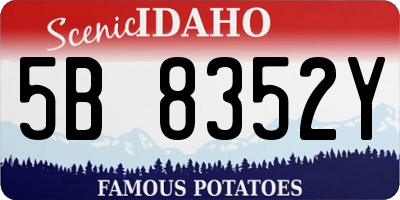 ID license plate 5B8352Y