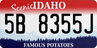 ID license plate 5B8355J