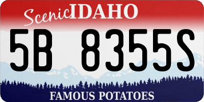 ID license plate 5B8355S