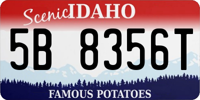 ID license plate 5B8356T