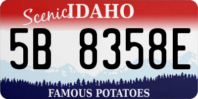 ID license plate 5B8358E