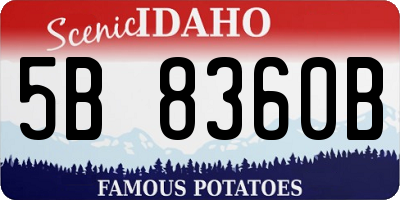 ID license plate 5B8360B