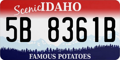 ID license plate 5B8361B