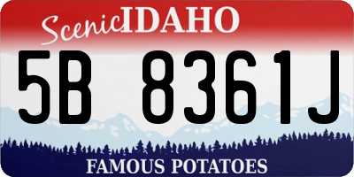 ID license plate 5B8361J