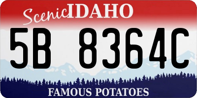 ID license plate 5B8364C