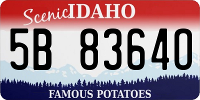 ID license plate 5B8364O