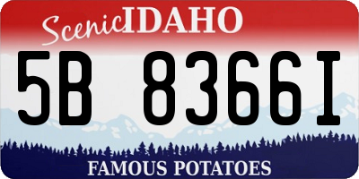 ID license plate 5B8366I