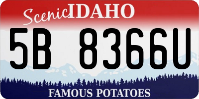 ID license plate 5B8366U