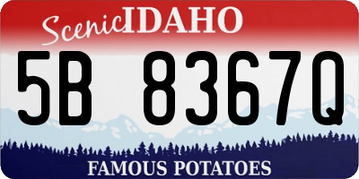 ID license plate 5B8367Q