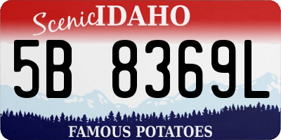 ID license plate 5B8369L