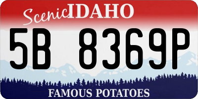 ID license plate 5B8369P