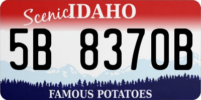 ID license plate 5B8370B