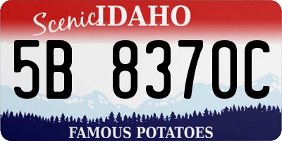 ID license plate 5B8370C