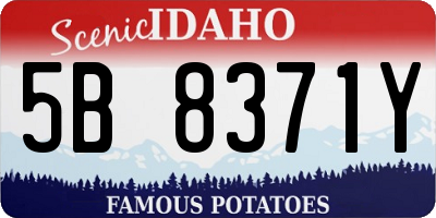 ID license plate 5B8371Y