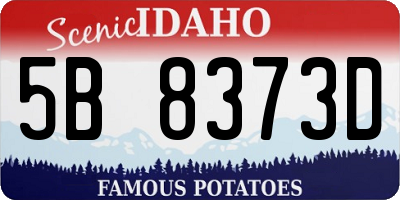 ID license plate 5B8373D
