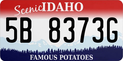 ID license plate 5B8373G