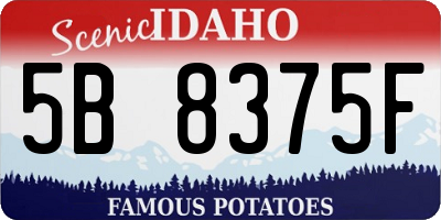 ID license plate 5B8375F